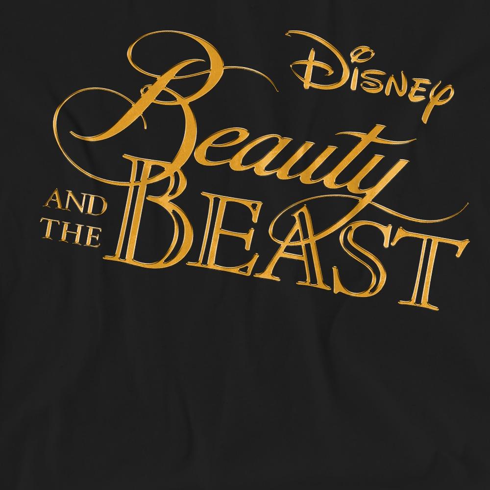 Black - Pack Shot - Beauty And The Beast Unisex Adult Logo T-Shirt