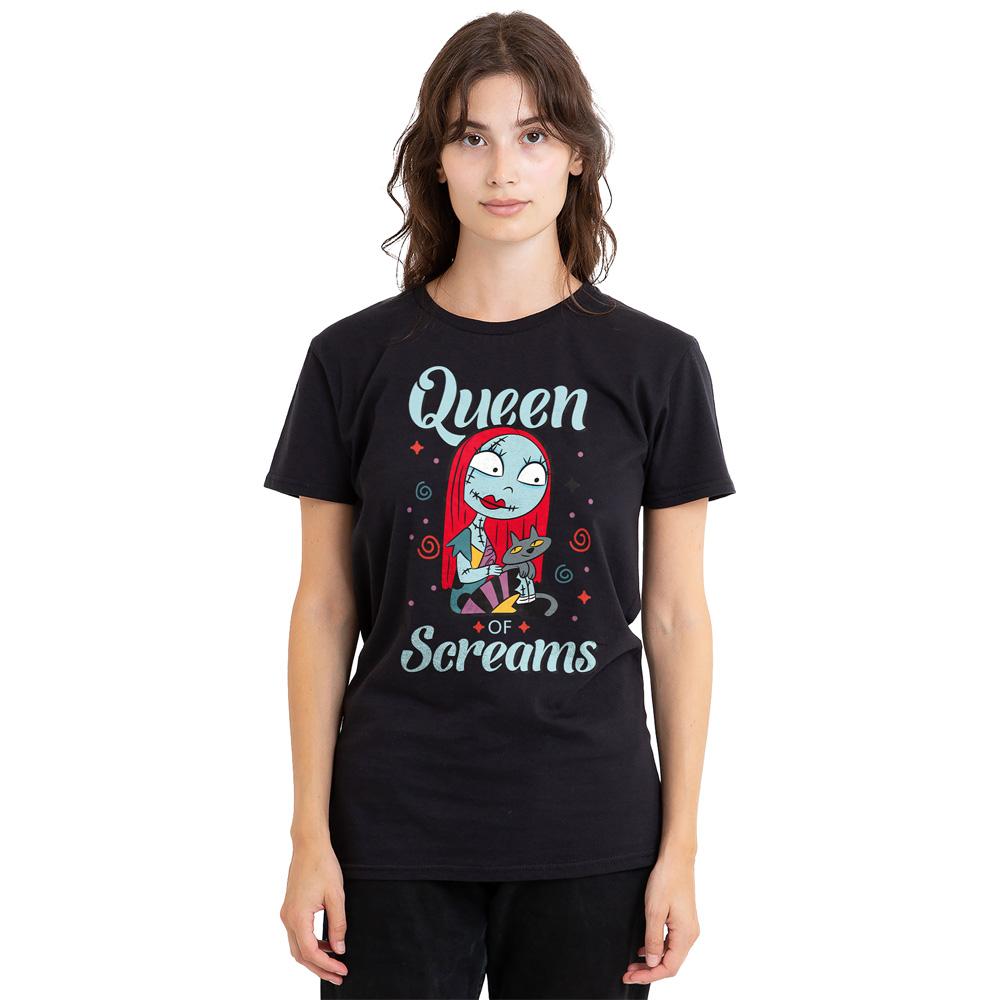 Black - Side - The Nightmare Before Christmas Unisex Adult Queen Sally T-Shirt