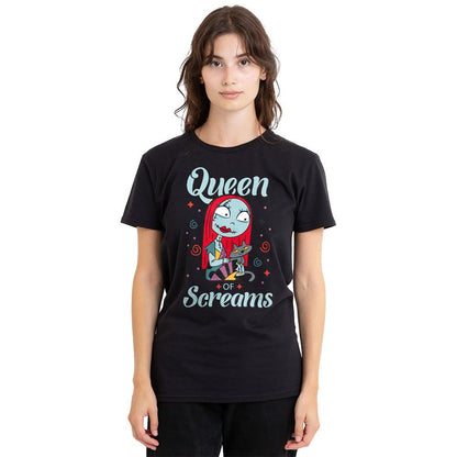 Black - Side - The Nightmare Before Christmas Unisex Adult Queen Sally T-Shirt