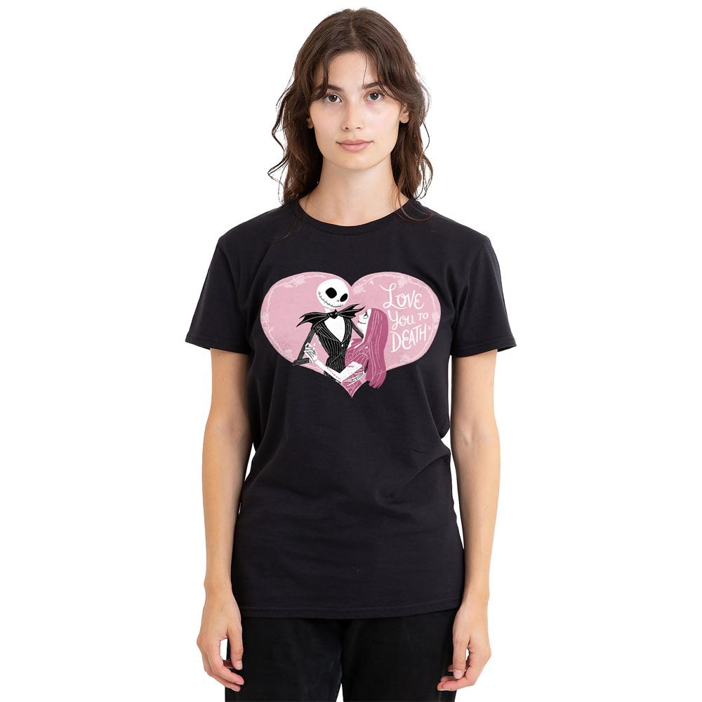 Black - Side - The Nightmare Before Christmas Unisex Adult Love You To Death Valentine`s Day T-Shirt
