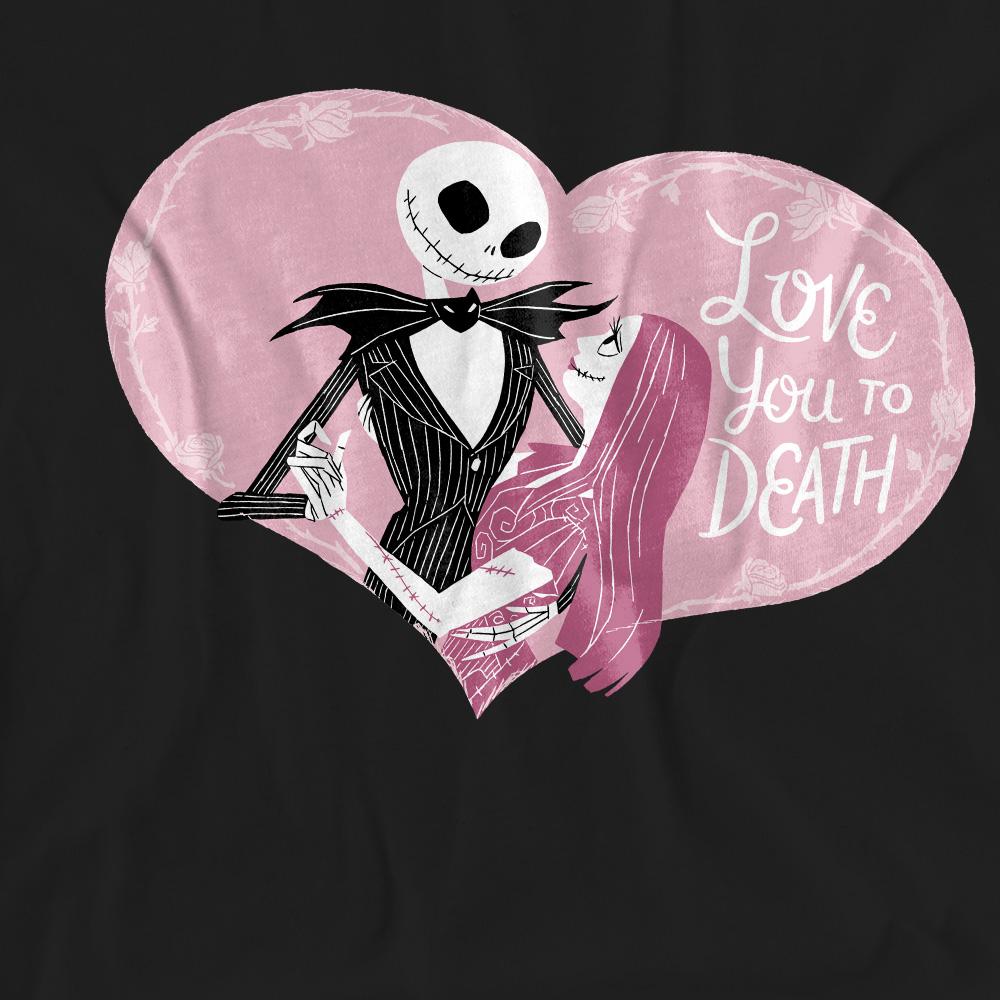 Black - Pack Shot - The Nightmare Before Christmas Unisex Adult Love You To Death Valentine`s Day T-Shirt