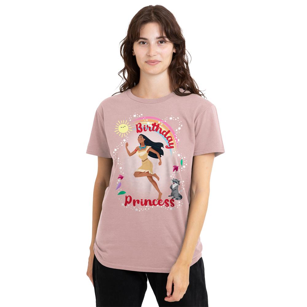Pink - Side - Moana Unisex Adult Maui Stacked T-Shirt