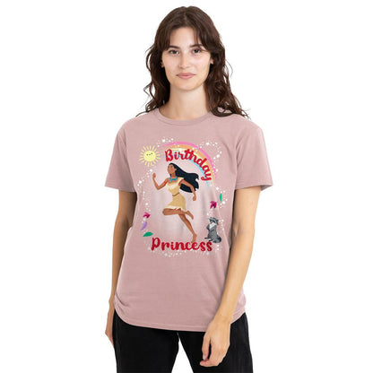 Pink - Side - Moana Unisex Adult Maui Stacked T-Shirt