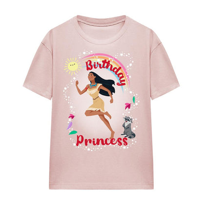 Pink - Front - Moana Unisex Adult Maui Stacked T-Shirt