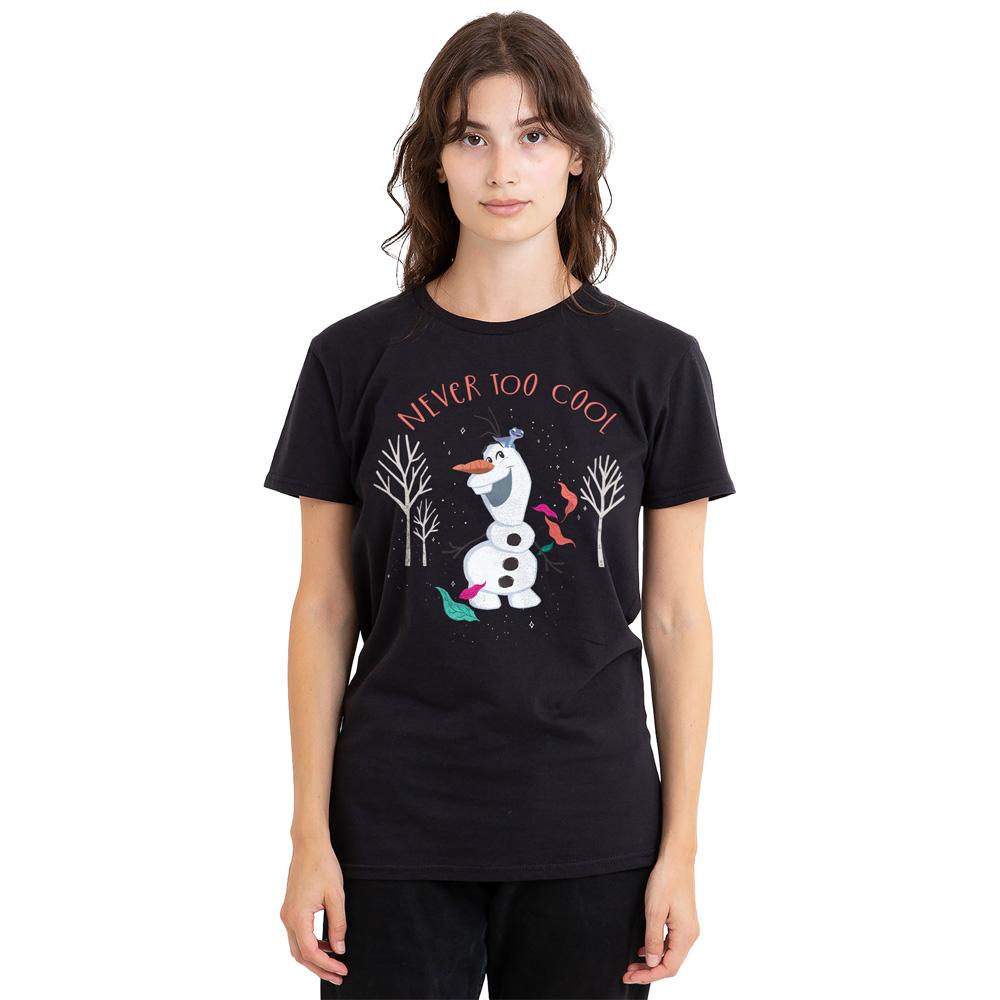 Black - Lifestyle - Frozen Unisex Adult Never Too Cool Olaf T-Shirt