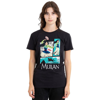 Black - Lifestyle - Mulan Unisex Adult Action Panels T-Shirt