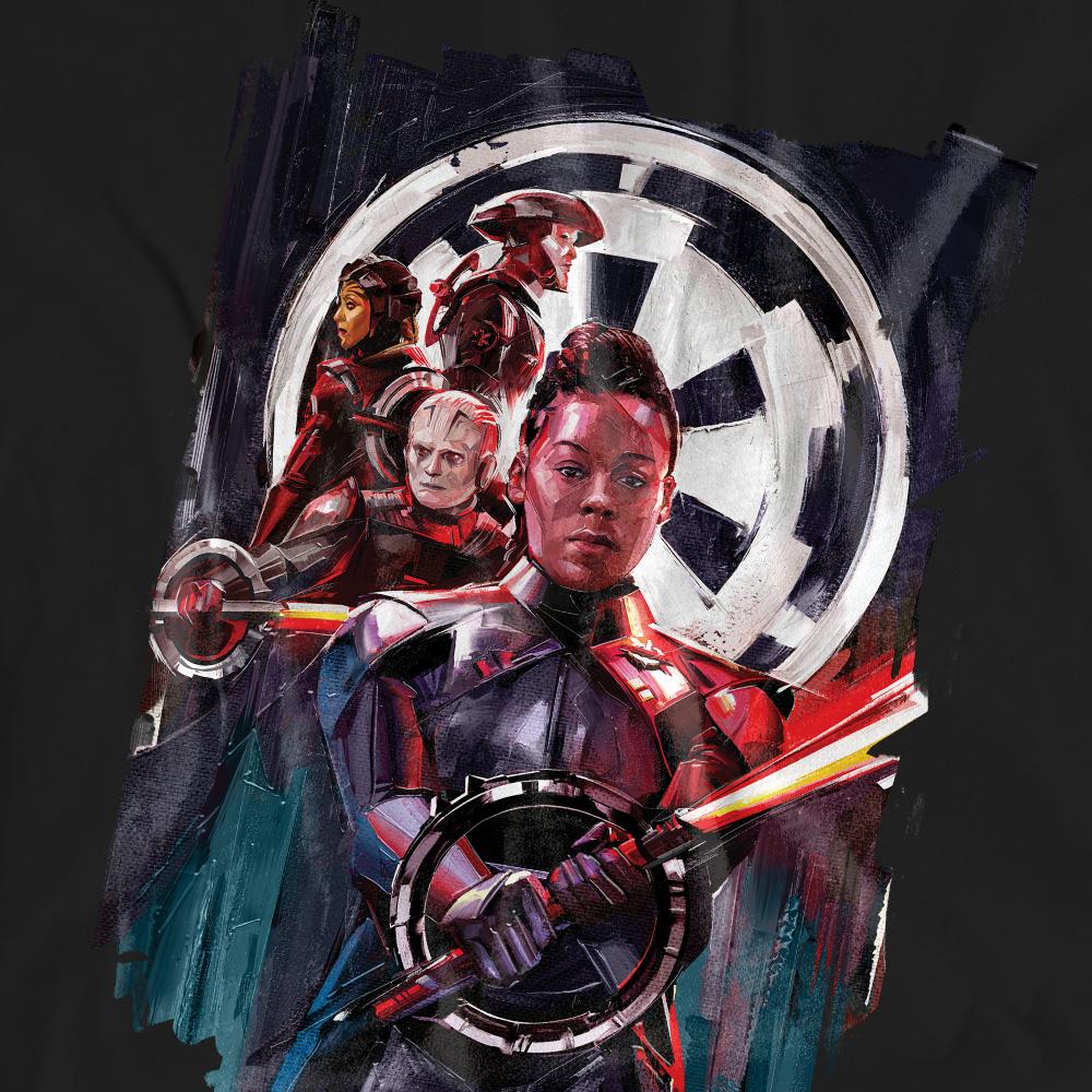 Black - Pack Shot - Star Wars Unisex Adult Inquisitors Obi Wan Kenobi Reva Painted T-Shirt
