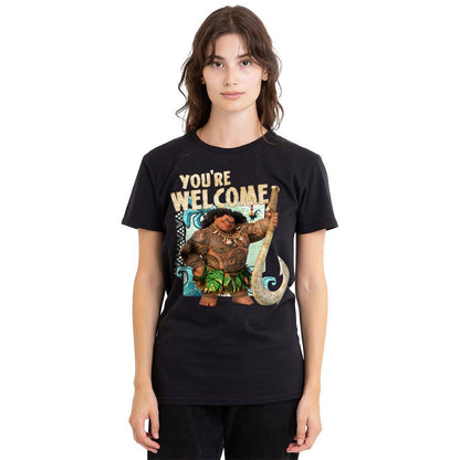 Black - Side - Moana Unisex Adult You´re Welcome Maui T-Shirt