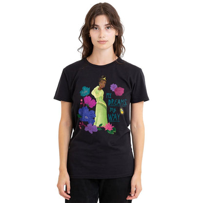 Black - Side - The Princess and the Frog Unisex Adult My Dreams, My Way Tiana T-Shirt