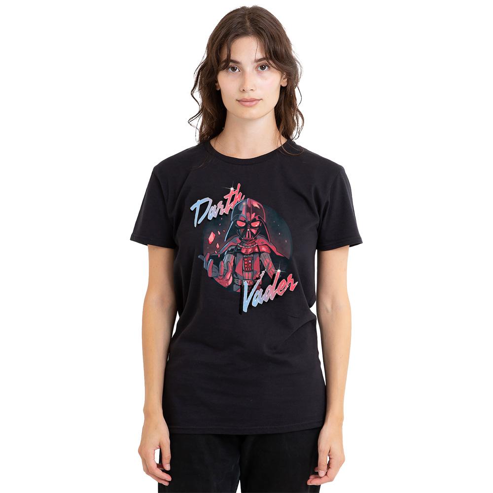 Black - Side - Star Wars Unisex Adult Darth Vader Wave T-Shirt