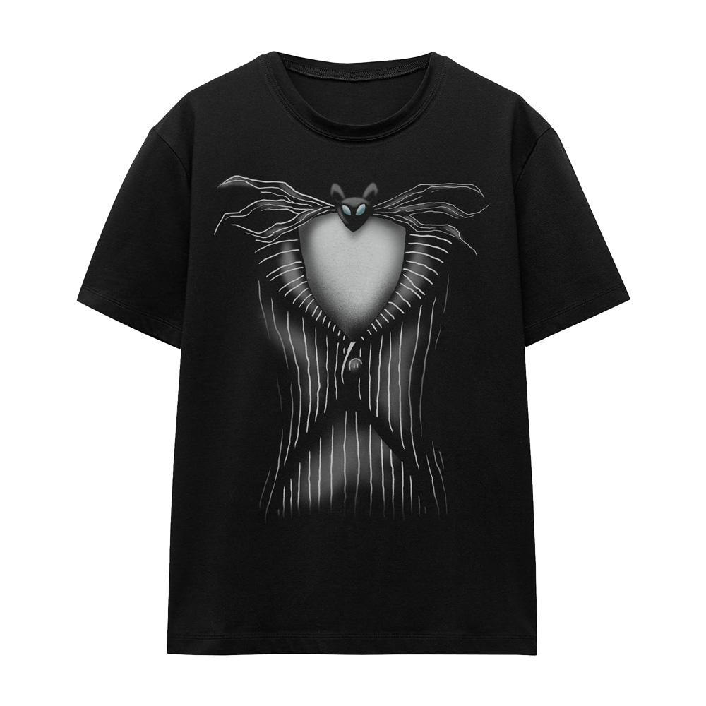 Black - Front - The Nightmare Before Christmas Unisex Adult Jack Costume T-Shirt