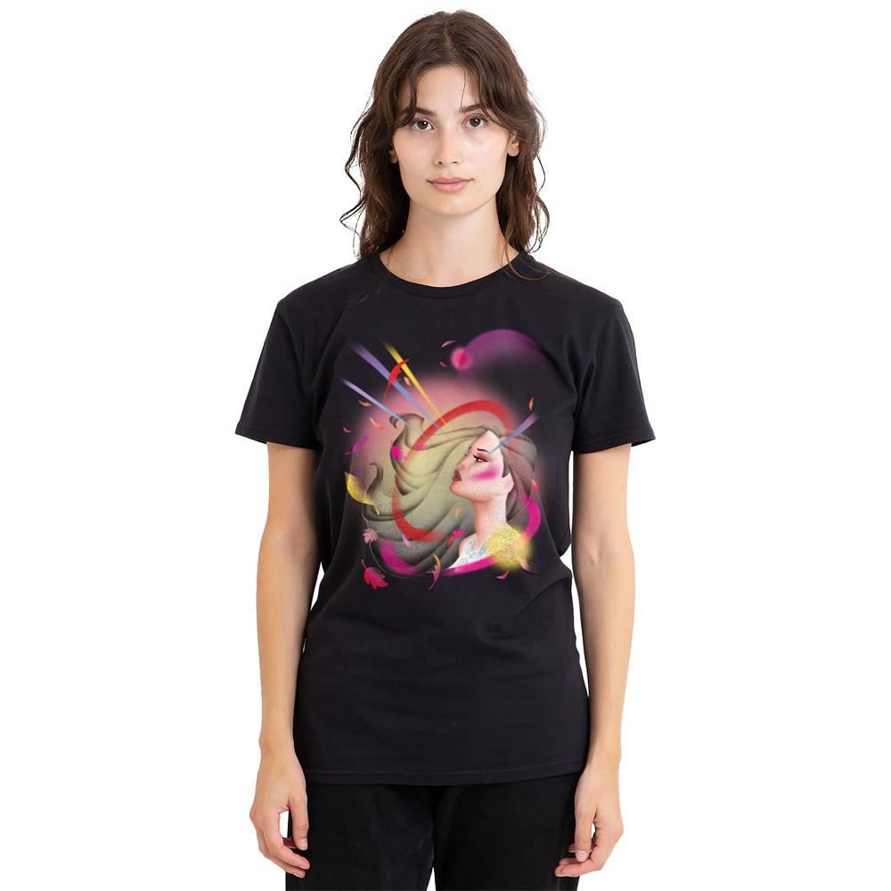 Black - Side - Pocahontas Unisex Adult Airbrush T-Shirt