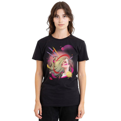 Black - Side - Pocahontas Unisex Adult Airbrush T-Shirt