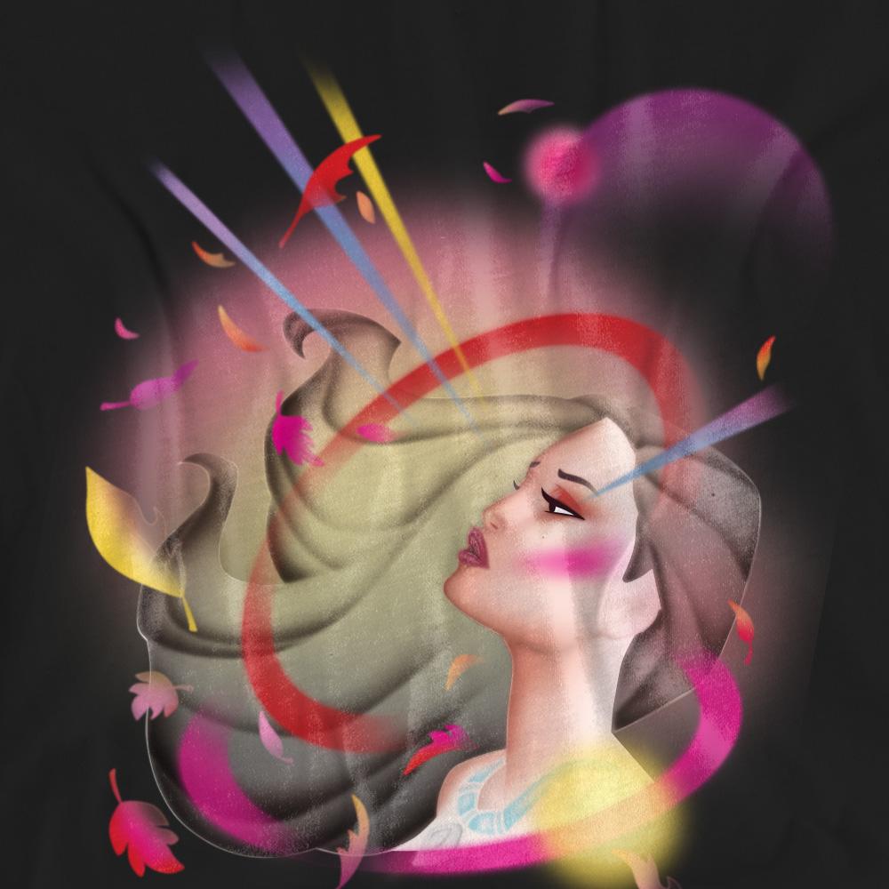 Black - Pack Shot - Pocahontas Unisex Adult Airbrush T-Shirt