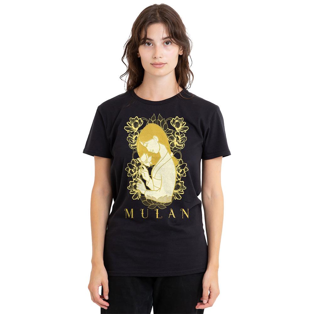 Black - Side - Mulan Unisex Adult Golden Garden T-Shirt