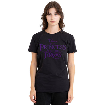 Black - Side - The Princess and the Frog Unisex Adult Logo T-Shirt