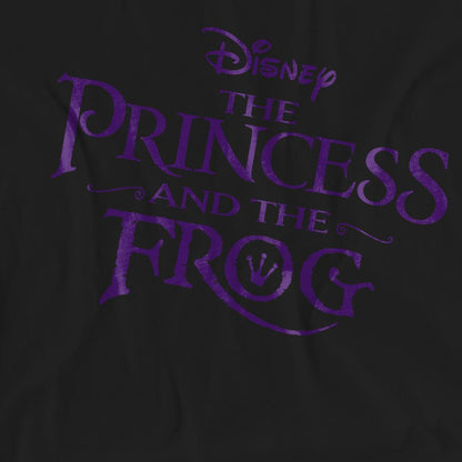 Black - Pack Shot - The Princess and the Frog Unisex Adult Logo T-Shirt