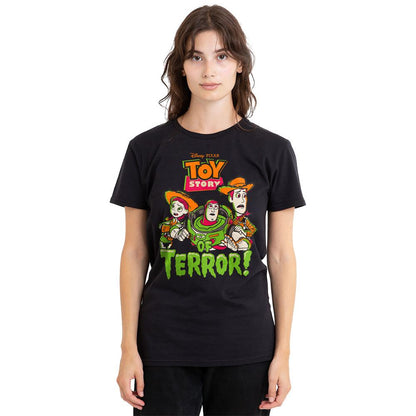Black - Side - Toy Story Unisex Adult Group Terror T-Shirt