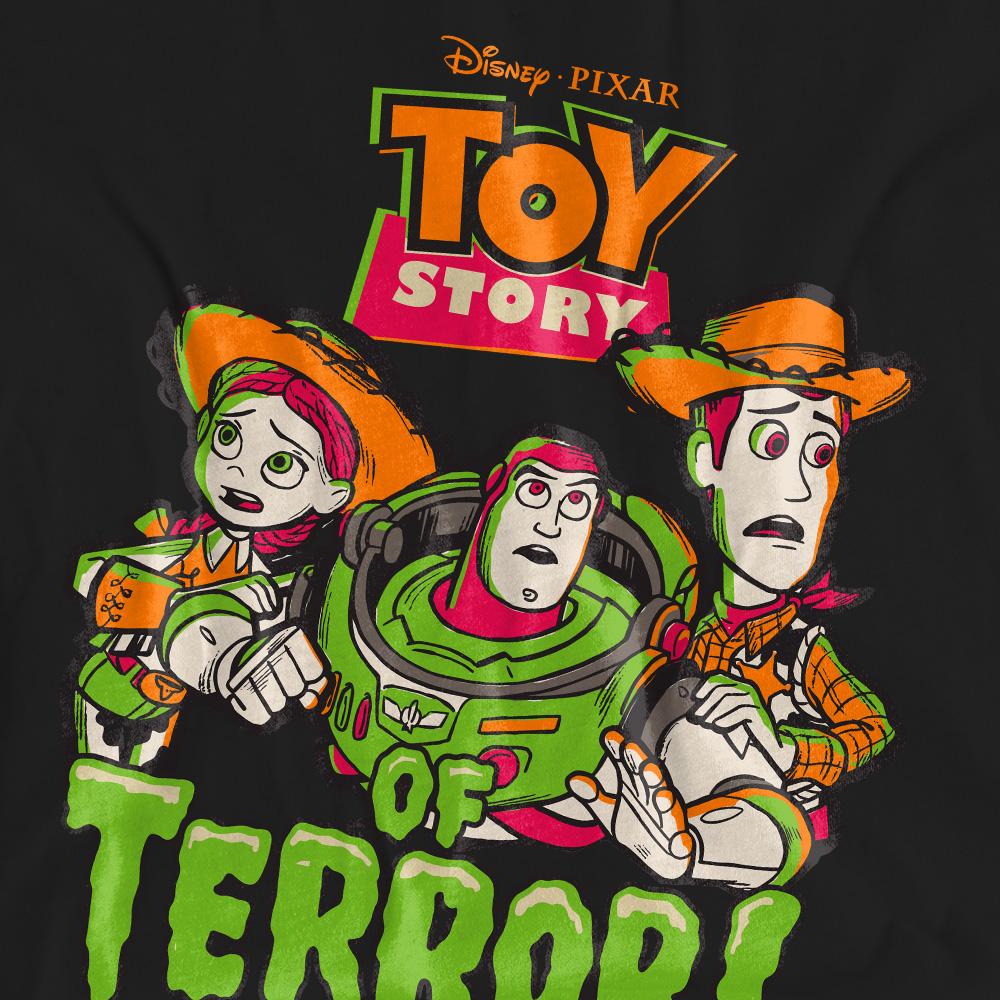 Black - Pack Shot - Toy Story Unisex Adult Group Terror T-Shirt