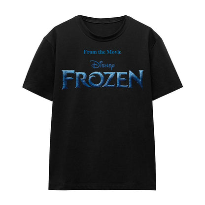 Black - Front - Frozen Unisex Adult Logo T-Shirt