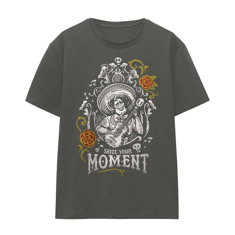 Charcoal - Front - The Nightmare Before Christmas Unisex Adult Monster Jack Sally Drawing T-Shirt