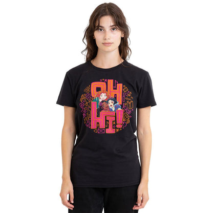 Black - Side - Disney Princess Unisex Adult Oh Hi! Merida Moana Snow White T-Shirt