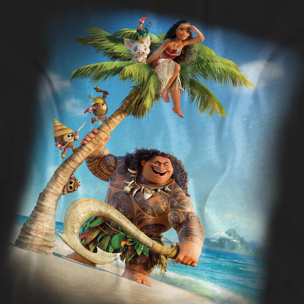 Black - Pack Shot - Moana Unisex Adult Poster T-Shirt