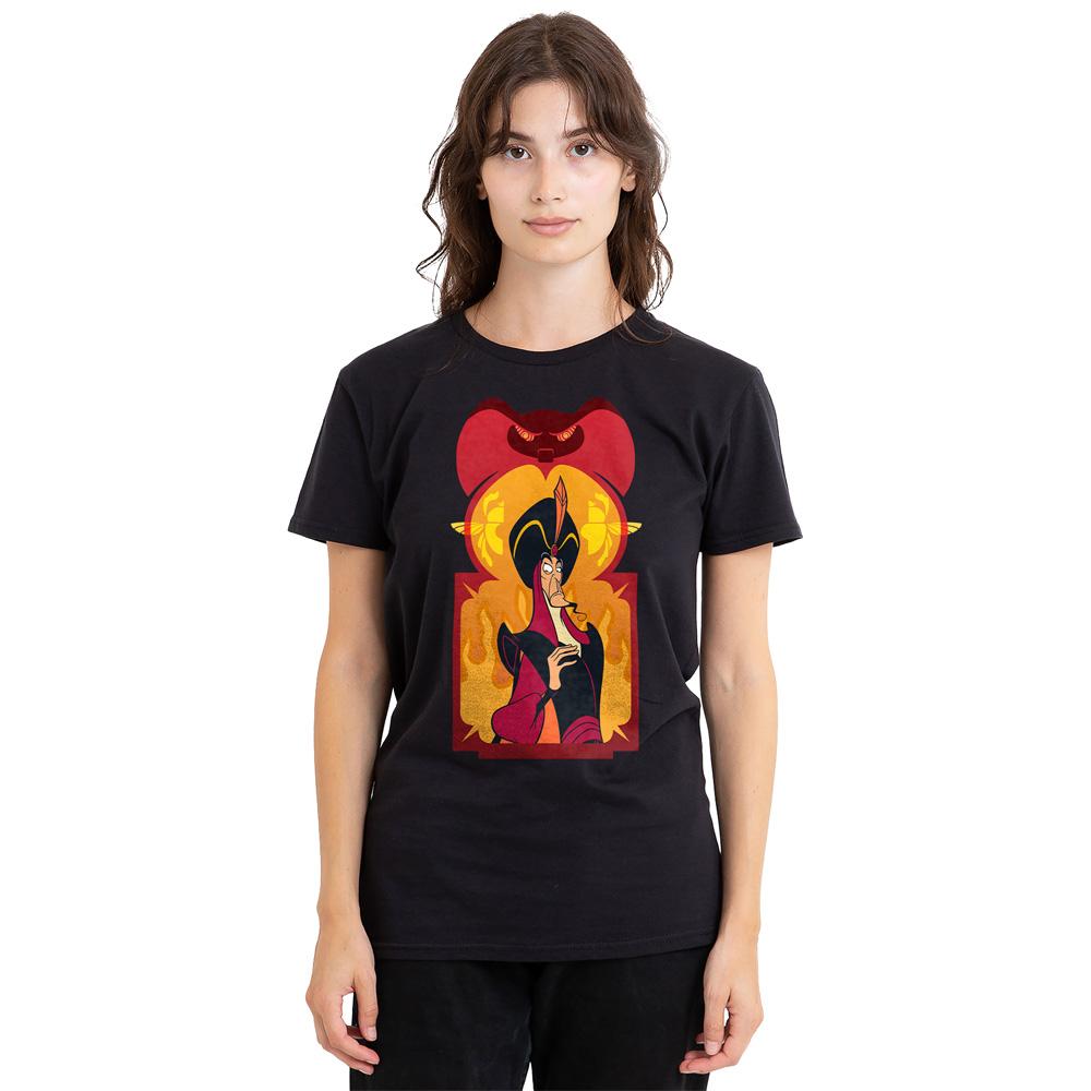 Black - Side - Aladdin Unisex Adult The Evil Sorcerer Jafar T-Shirt