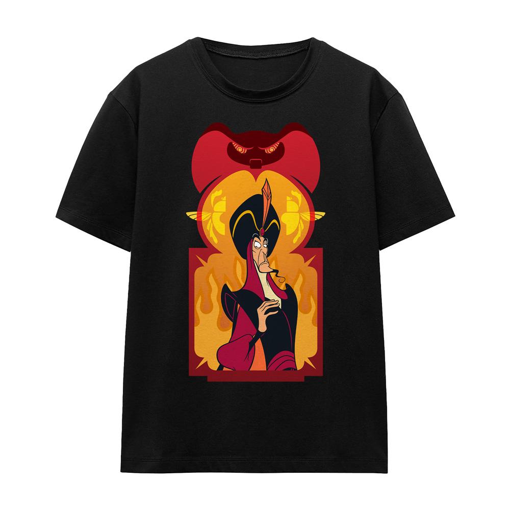 Black - Front - Aladdin Unisex Adult The Evil Sorcerer Jafar T-Shirt