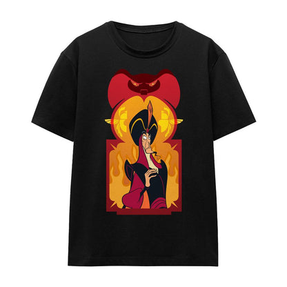 Black - Front - Aladdin Unisex Adult The Evil Sorcerer Jafar T-Shirt