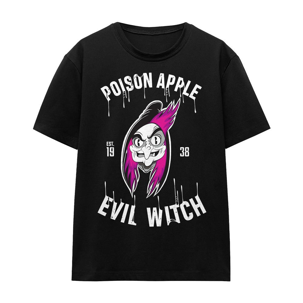 Black - Front - Snow White And The Seven Dwarfs Unisex Adult Est. 1938 Wicked Witch Poison Apple T-Shirt