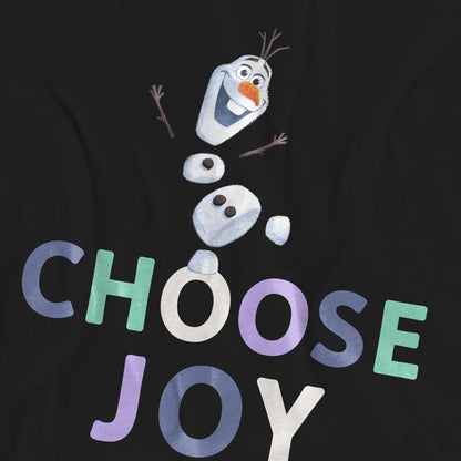 Black - Pack Shot - Frozen Unisex Adult Choose Joy Olaf T-Shirt