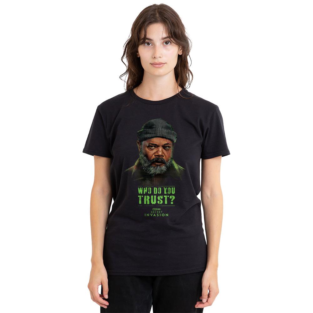Black - Side - Marvel Unisex Adult Secret Invasion T-Shirt