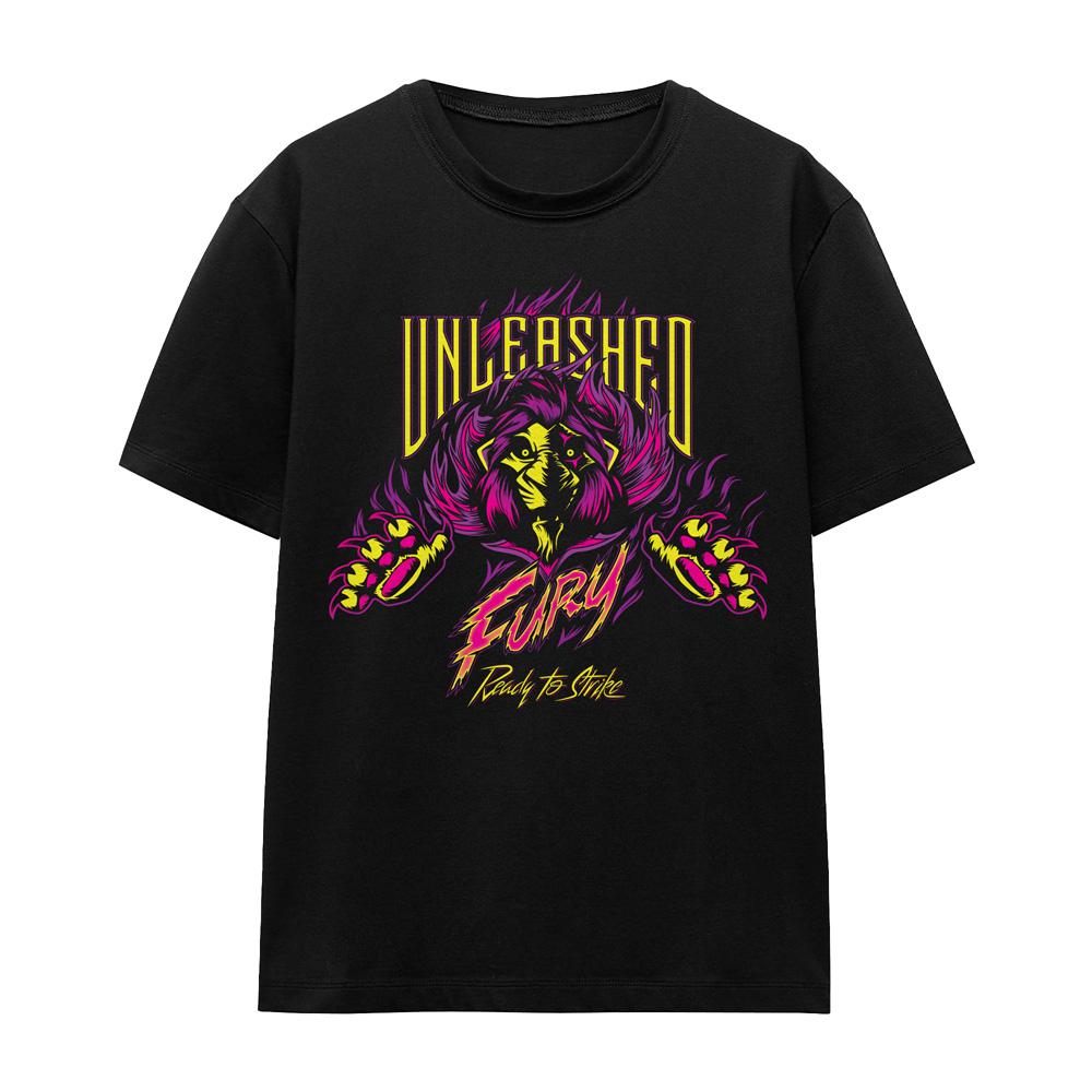 Black - Front - Disney Villains Unisex Adult Unleashed Fury Scar T-Shirt