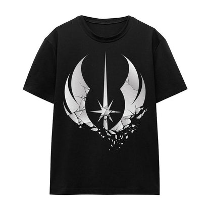 Black - Front - Star Wars Unisex Adult Jedi Obi Wan Kenobi Shattered T-Shirt