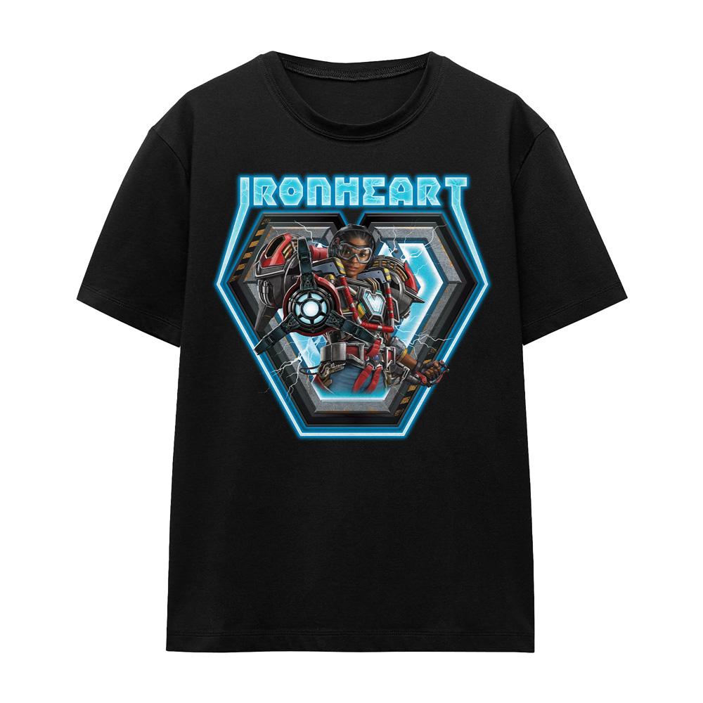 Black - Front - Black Panther: Wakanda Forever Unisex Adult Ironheart Glow T-Shirt