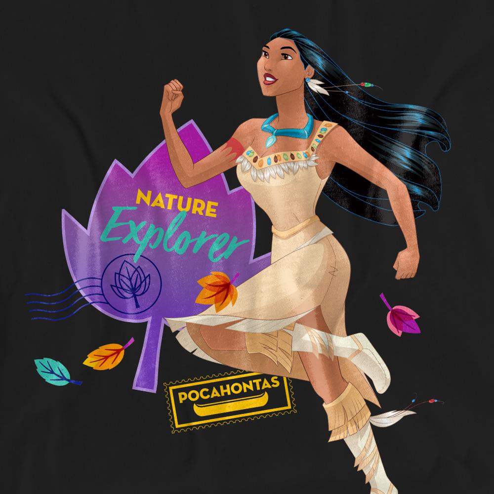 Black - Pack Shot - Pocahontas Unisex Adult Natural Explorer T-Shirt