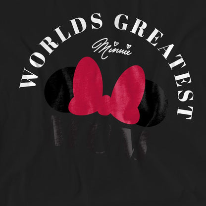 Black - Pack Shot - Minnie Mouse Unisex Adult World´s Greatest Mum Mothers Day T-Shirt