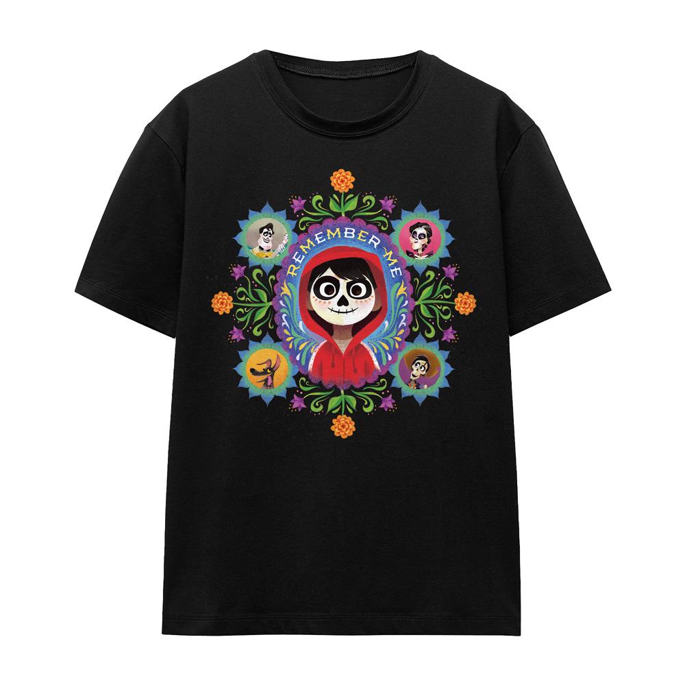 Black - Front - Coco Unisex Adult Remember Me Miguel Ernesto Imelda Hector T-Shirt