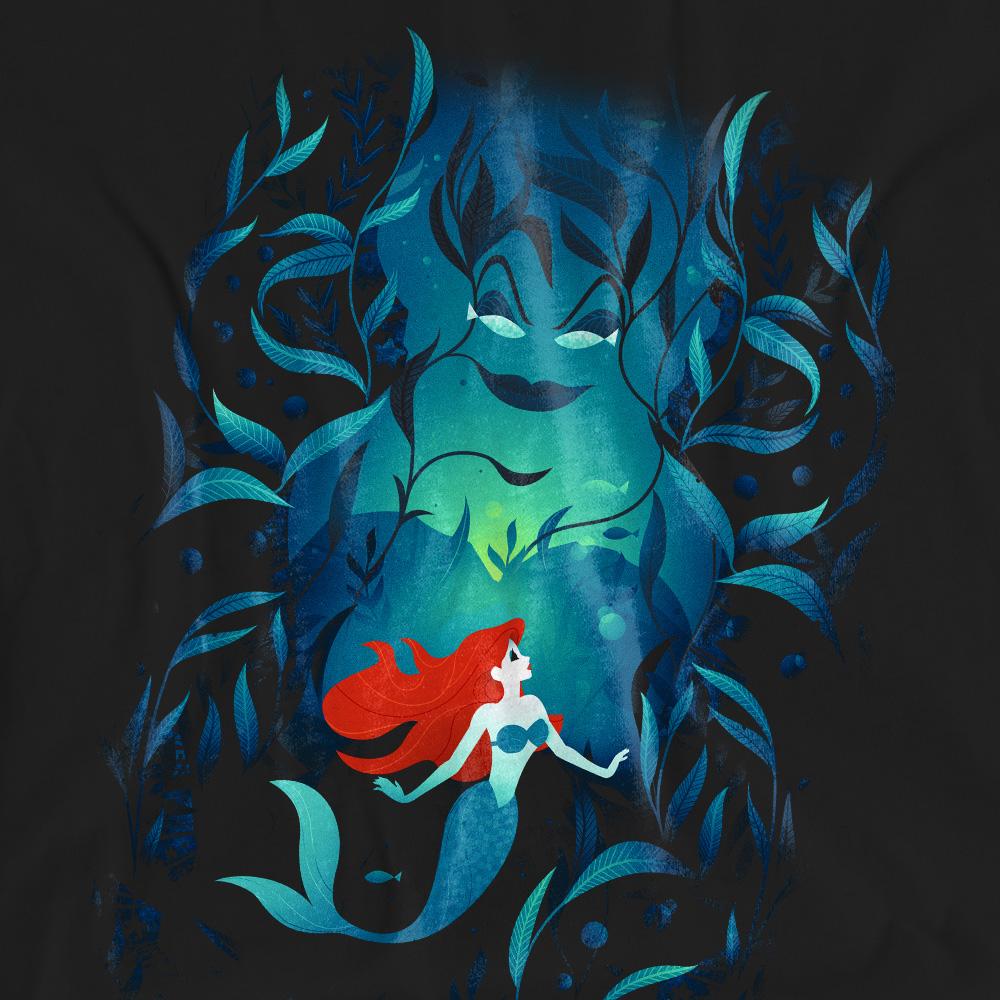 Black - Pack Shot - The Little Mermaid Unisex Adult Ursula & Ariel T-Shirt