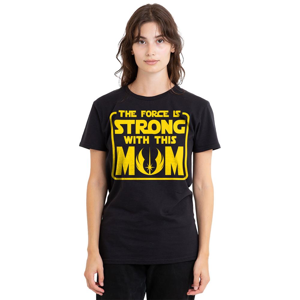 Black - Lifestyle - Star Wars Unisex Adult Force Is Strong With Mum Mothers Day T-Shirt