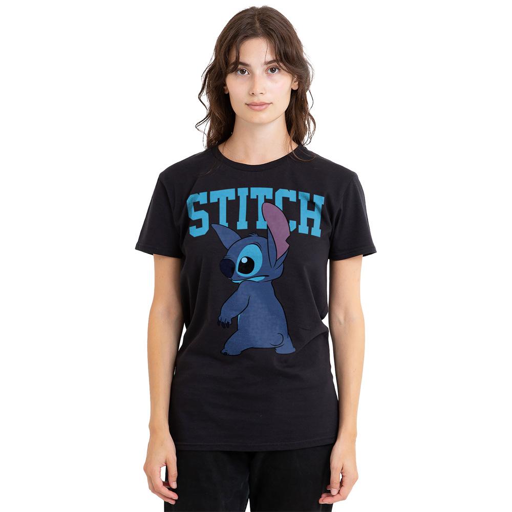Black - Side - Lilo & Stitch Unisex Adult Classic Pose T-Shirt