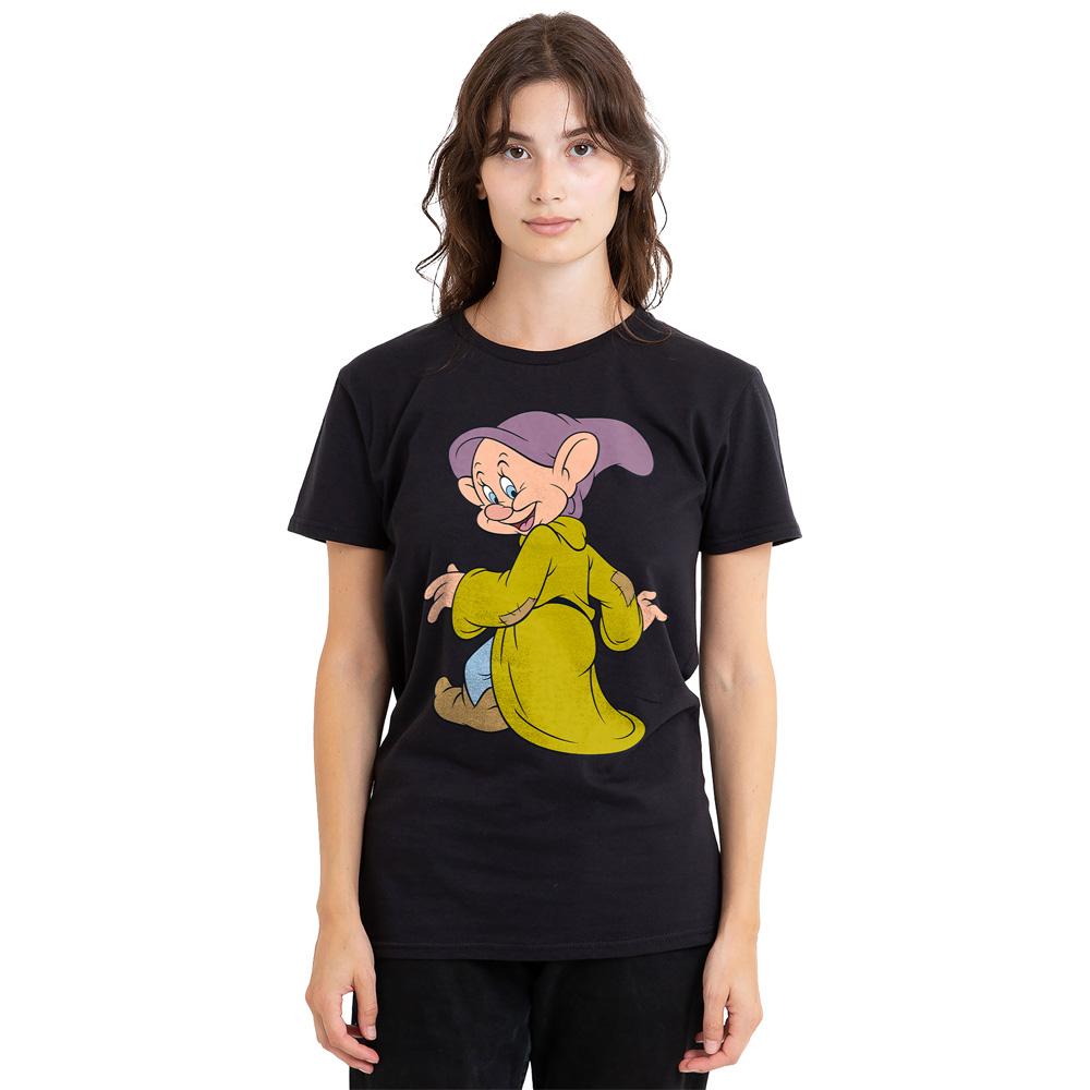 Black - Side - Snow White Unisex Adult Dopey Poses T-Shirt