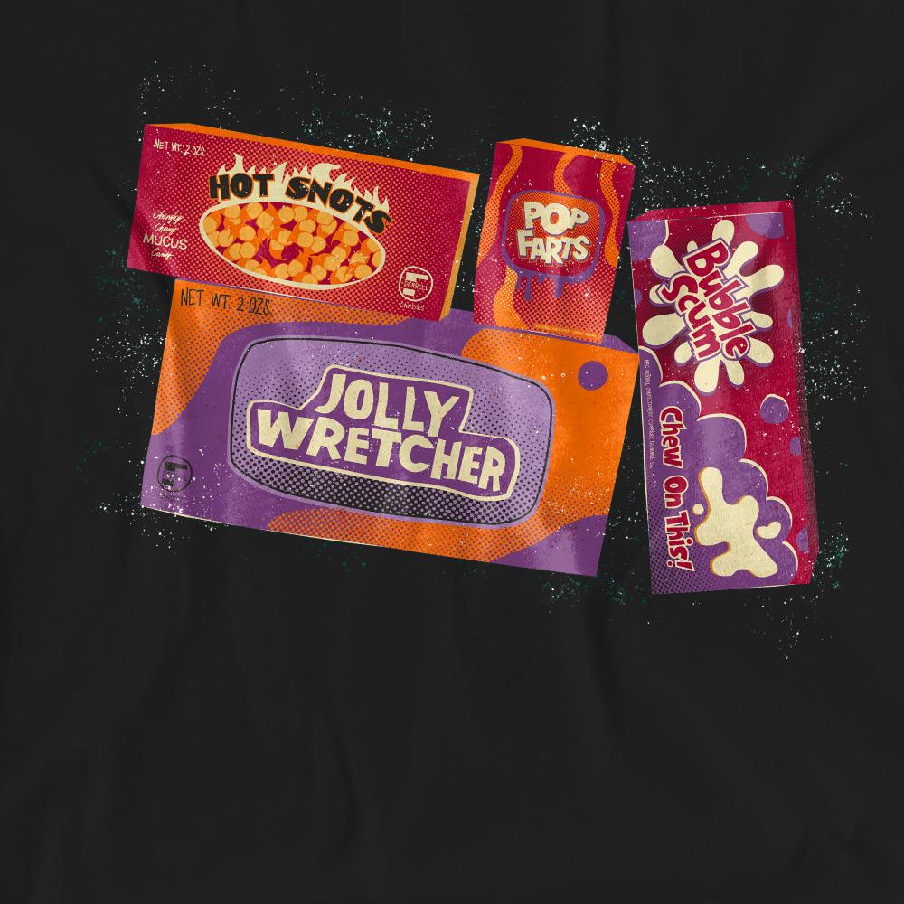 Black - Pack Shot - Monsters at Work Unisex Adult Sweets T-Shirt