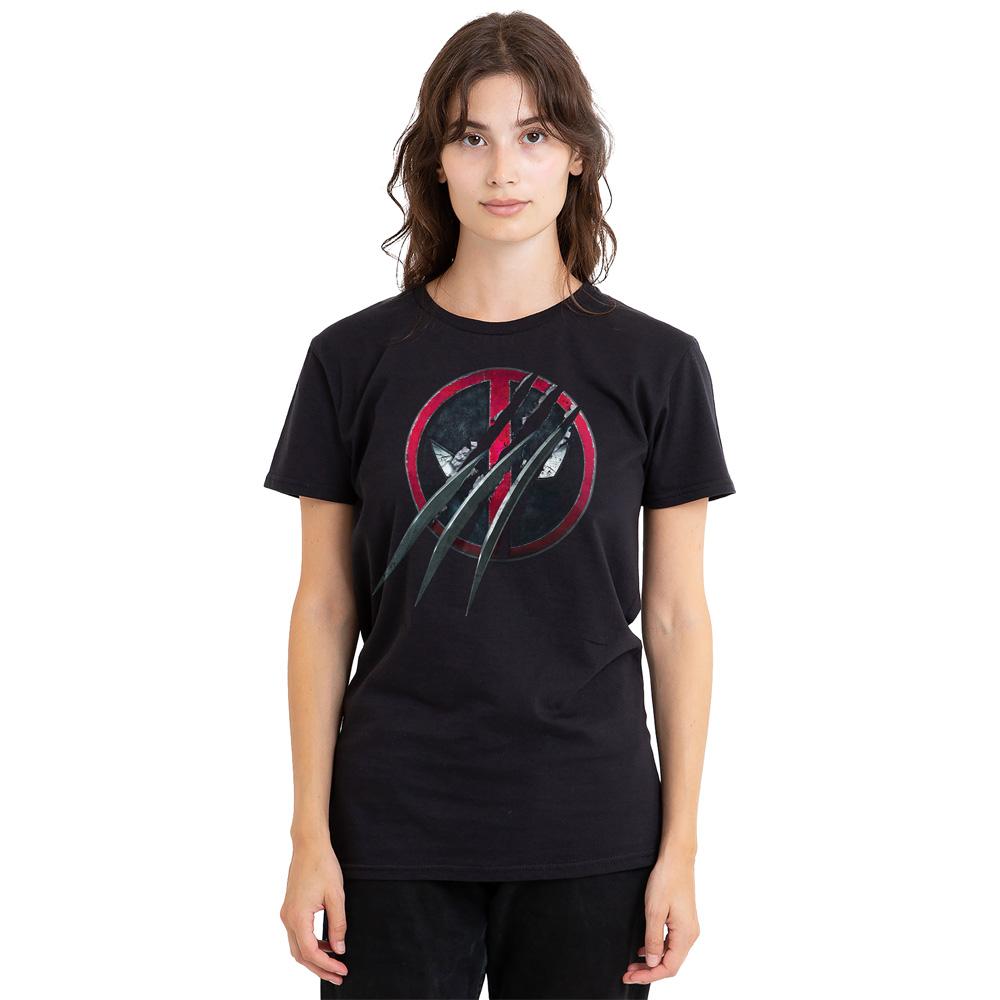Black - Side - Deadpool & Wolverine Unisex Adult Wolverine Claws T-Shirt