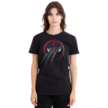 Black - Side - Deadpool & Wolverine Unisex Adult Wolverine Claws T-Shirt