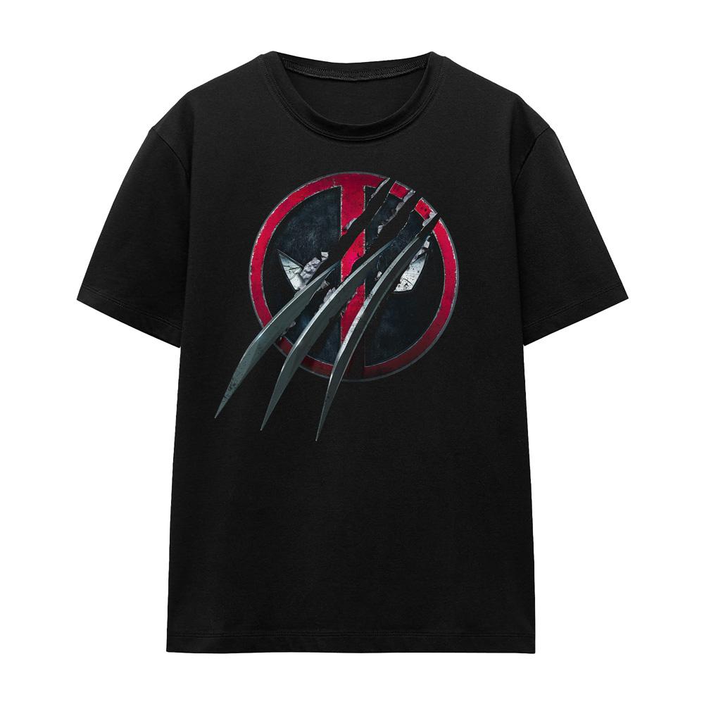 Black - Front - Deadpool & Wolverine Unisex Adult Wolverine Claws T-Shirt