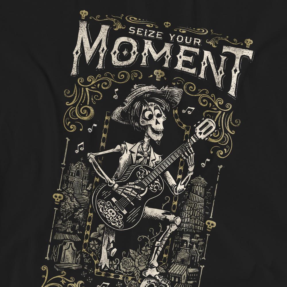 Black - Pack Shot - Coco Unisex Adult Seize Your Moment Recuerdame Hector T-Shirt