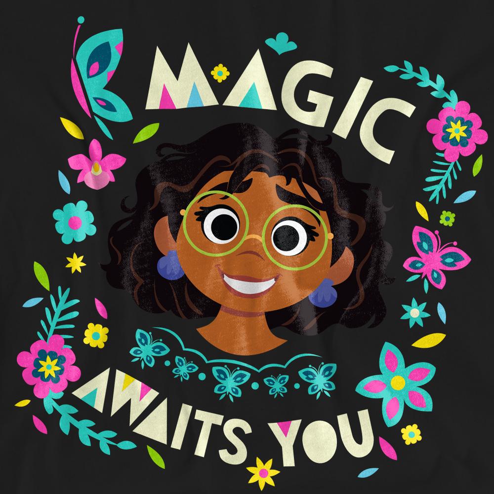 Black - Pack Shot - Encanto Unisex Adult Magic Awaits You Mirabel T-Shirt