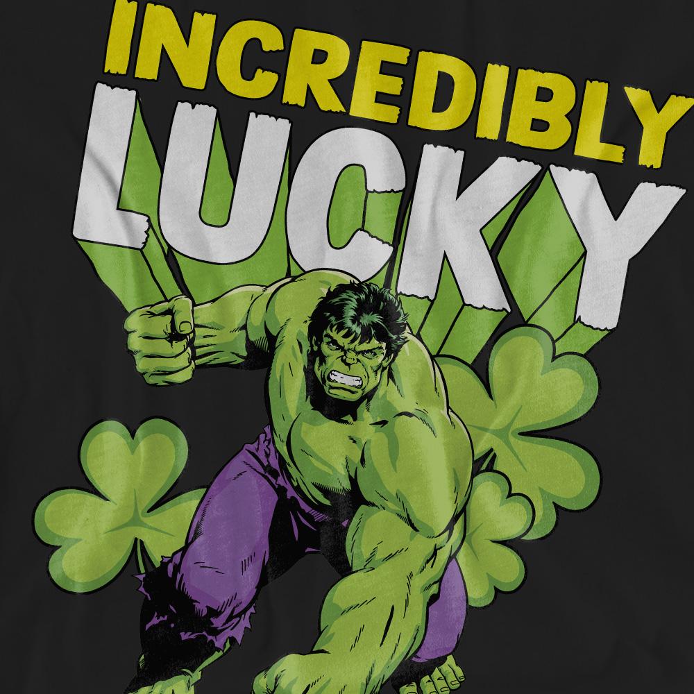 Black - Pack Shot - Hulk Unisex Adult Incredibly Lucky St Patricks Day T-Shirt